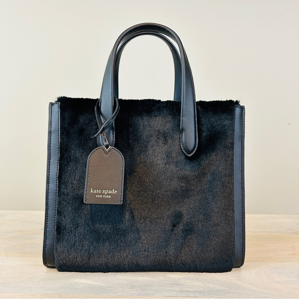 Kate Spade Small Manhattan tote in Faux Fur, only used once!
